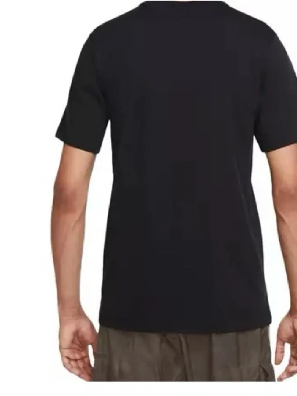 Jordan Black Short-Sleeve Tee with Red and Gold Outline Logo